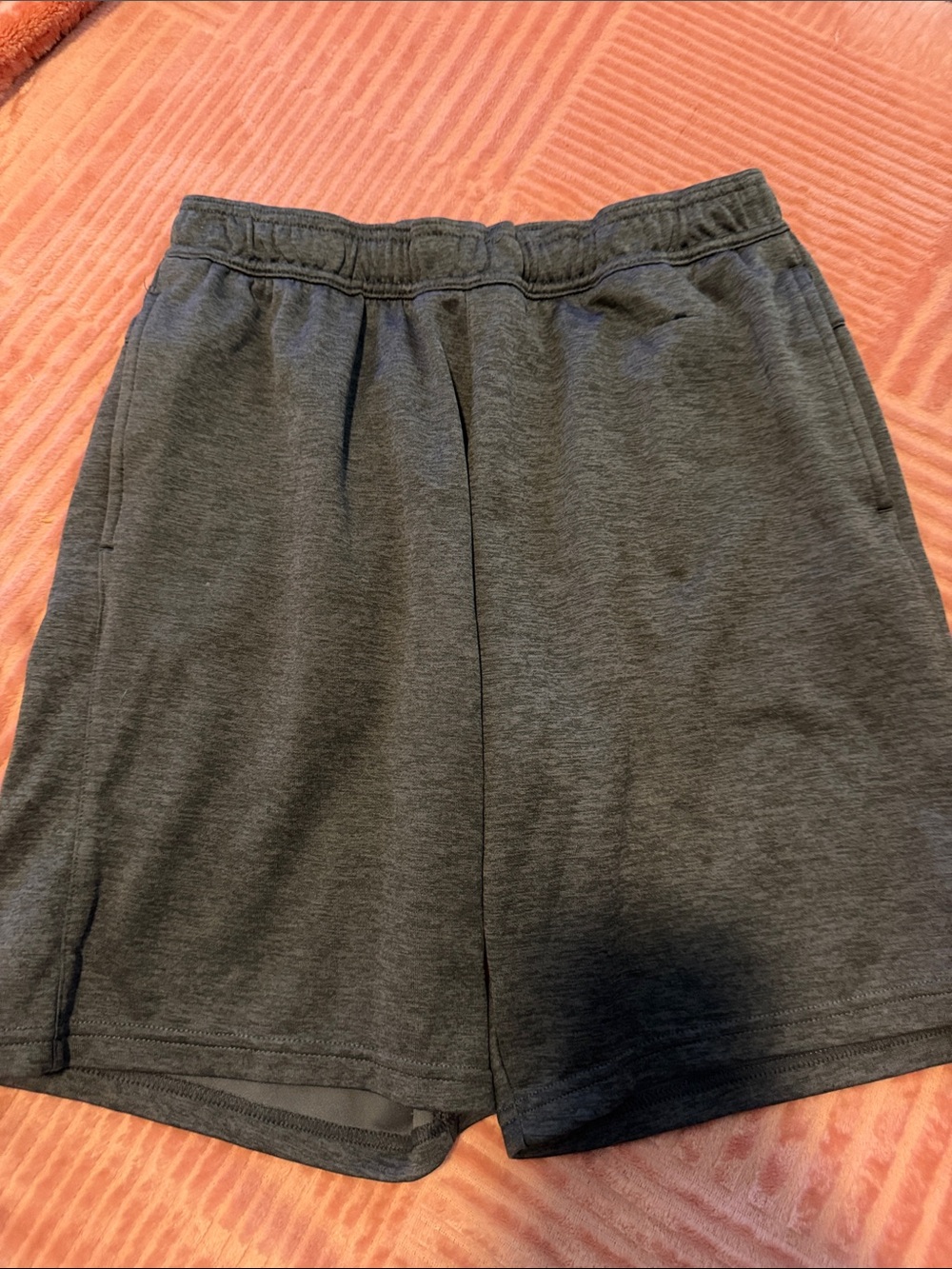 Men's Charcoal Athletic Shorts with Elastic Waistband